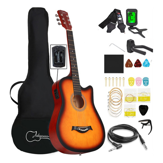 Kit De Guitarra Acústica Para 38 Pulgadas Y Accesorios