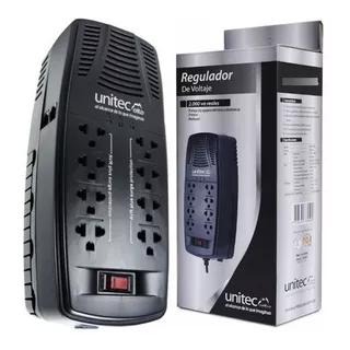 Regulador De Voltaje Automático Unitec 8 Tomas 2000va /1000w