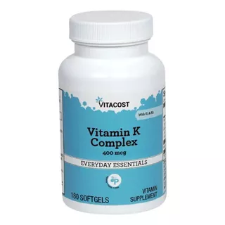 Vitamina K2 Mk7 + K1 Complex 200mcg 180 Softgels Vitacost