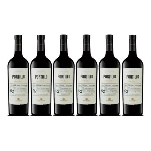 Vino Portillo Cabernet Sauvignon 750ml 6 unidades