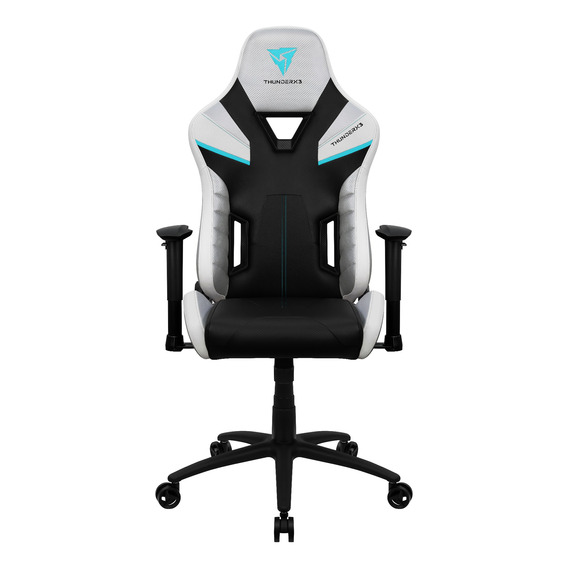 Silla de escritorio ThunderX3 TC5 gamer ergonómica  arctic white con tapizado de cuero sintético