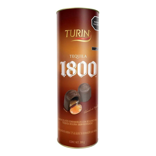 Chocolates Turin Tequila 1800 Tubo 200g