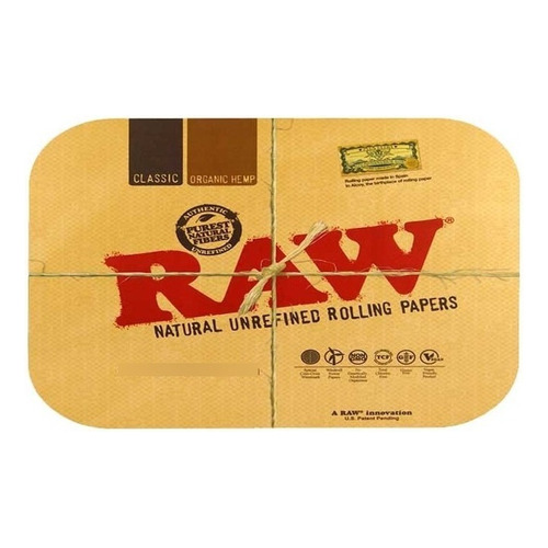Raw Tapa Magnetica Para Bandeja Rolling Tray Mini Color Marrón Claro