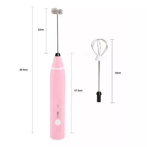 Batidor eléctrico para hornear en el hogar, mini batidora de mano para  pasteles, destornillador eléctrico pequeño rosa y blanco (rosa, talla única)