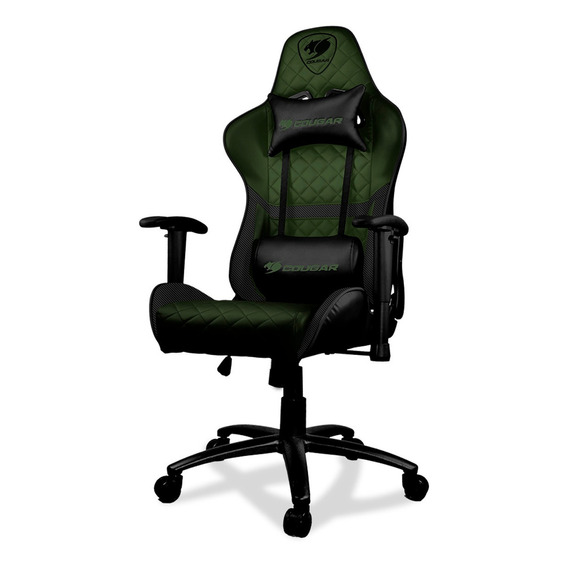 Silla de escritorio Cougar Armor One gamer ergonómica  negra y x con tapizado de cuero sintético