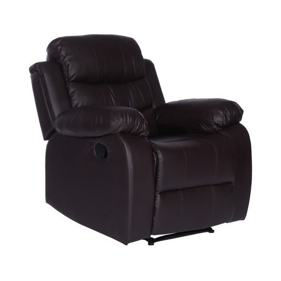 Sillon Sofa Reclinable Relax 1 Cuerpo Celio Ecocuero Marron