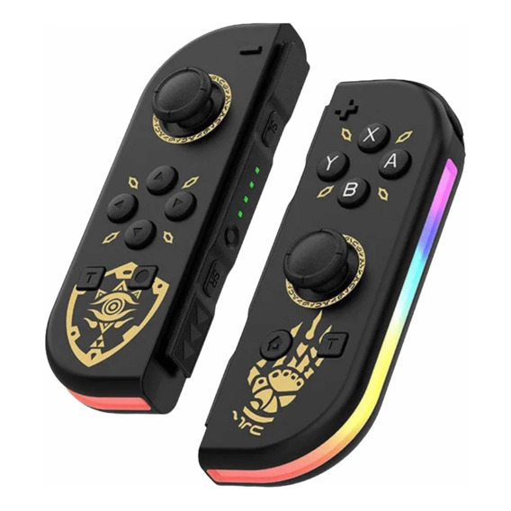 Set Joycons Con Luz Led Rgb Inalámbrico Para Switch Control