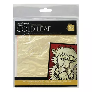 Hojas Oro Para Laminar Gold Leaf  Montmarte  De 14x14 X25