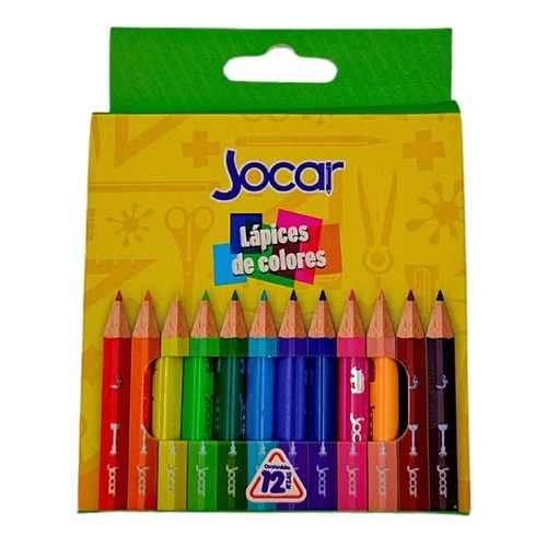 Colores Jocar Corto Triangular C/12 Paq. C/10 Piezas