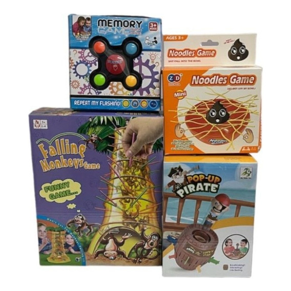 Pack 4 Juegos De Mesa Entretenido Juego Familiar Y De Niños 