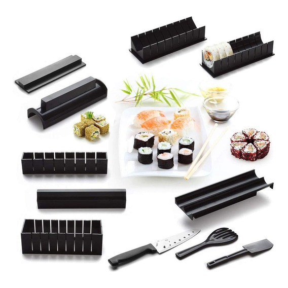 Sushi Maker Kit Completo Molde Bazooka Set 11 Piezas Japones