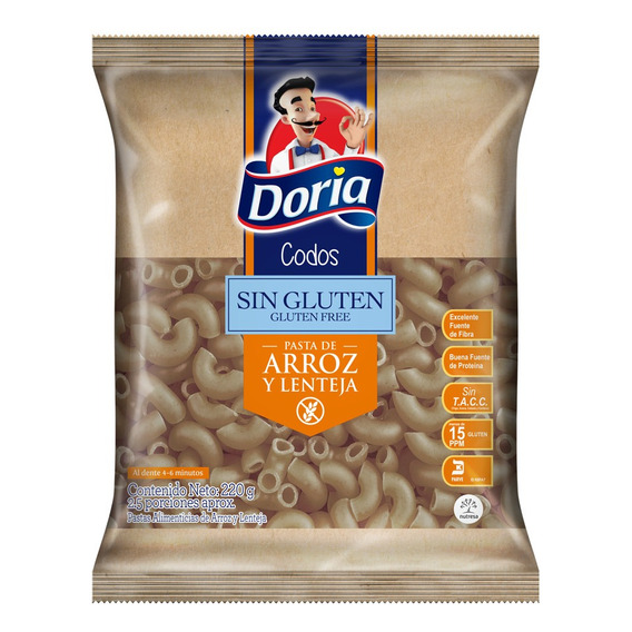 Codos Doria Sin Gluten Arroz Y Lentejas - g a $56