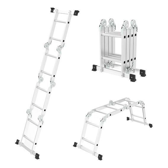 Escalera Multiuso Aluminio Tonsteel Plegable Resistente 3en1