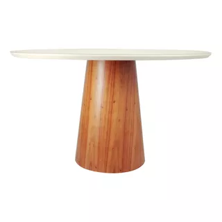 Mesa De Jantar Araça Tampo Redondo Base Cone - 100 Cm