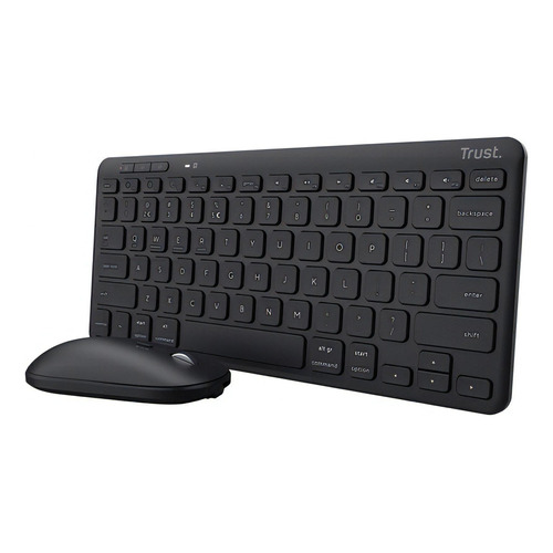 Combo Trust Lyra Teclado Y Mouse Wireless Bt Recargable Ct Color del mouse Gris oscuro Color del teclado Gris oscuro