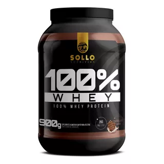 Whey Protein 100% 900g Sollo Nutrition - Vários Sabores