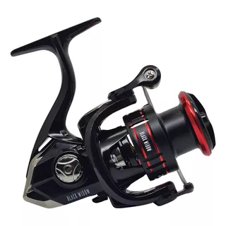 Reel Frontal Caster Black Widow 2006 Spinning 6 Rulemanes Color Negro/rojo