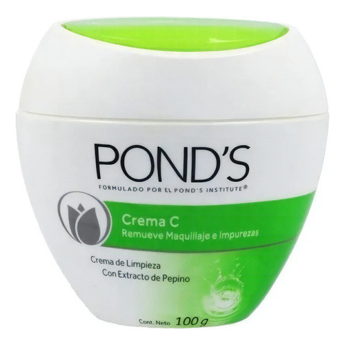 Crema Pond´s C De Limpieza Con Extracto De Pepino X 100 Ml Tipo De Piel Todo Tipo De Piel