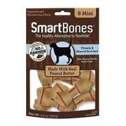 Ossinhos Smartbones Cães Mini 8 Unidades - Pasta De Amendoim