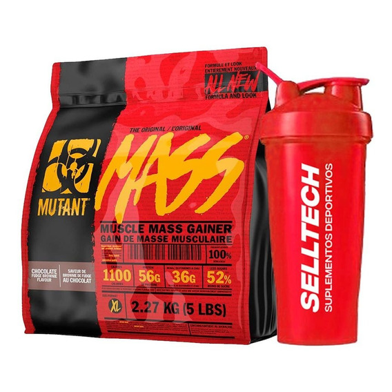 Ganador De Peso Mutant Mass 5 Lb Chocolate + Shaker