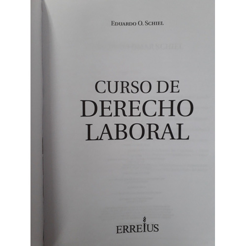 Curso De Derecho Laboral - Erreius