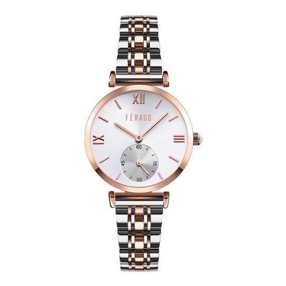 Reloj Feraud Mujer Acero Combinado Rose Moderno F5559 Lslr