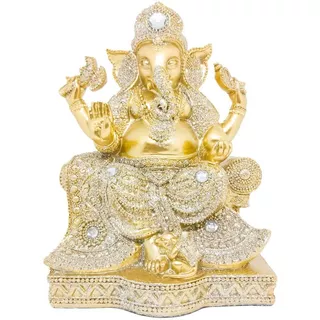 Estatueta Ganesha Enfeite Decorativo Zen Estátua Decorativa