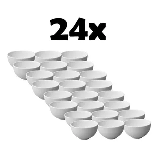Kit Com 24 Tigelas Cumbuca Porcelana Branca 500ml Sopas Cor Branco Liso