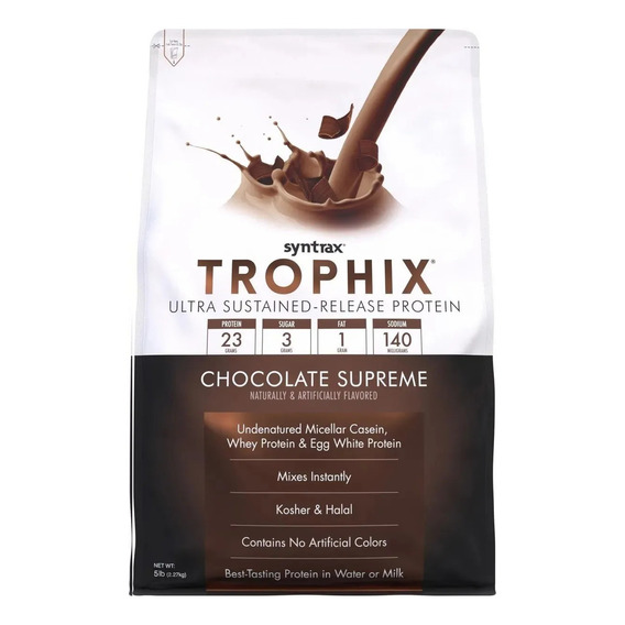 Suplemento En Polvo Syntrax Trophix Proteína Sabor Chocolate En Bolsa De 2.27kg