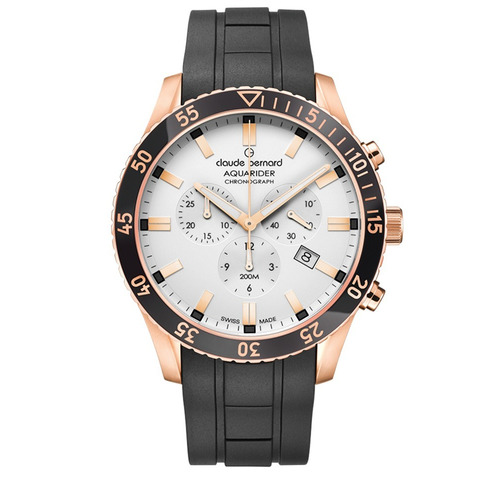 Reloj Claude Bernard Aquarider 1022337rncaair | Color De La Malla Negro Color Del Bisel Negro Color Del Fondo Plateado