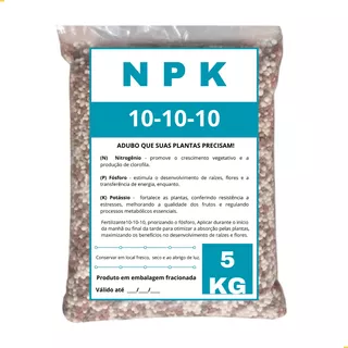 Adubo 10-10-10 Npk - 5kg Fertilizante N Potássio C/ Ureia