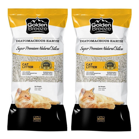 Super Pack Piedras Sanitarias Gatos Golden Breeze 60kg