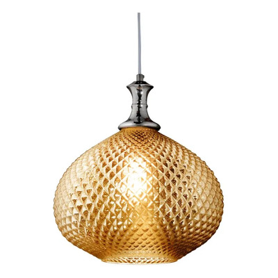 Colgante Marroqui I Mr1/1l 1xe27 Ø30cm Vidrio Ambar Ámbar