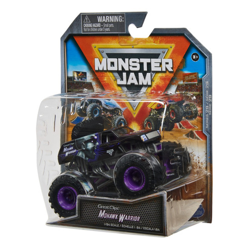 Monster Jam Mohawk Warrior Serie 29 1:64 Metal Color Negro/violeta