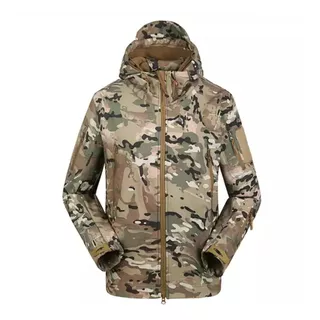 Chaqueta Tactica Softshell Multicam Impermeable Caza Pesca