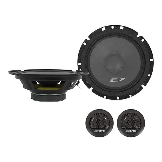 Nuvas Bocinas Alpine 6.5 Altavoces Dos Vías Con Componentes Color Negro