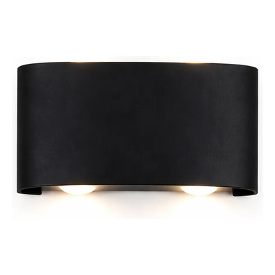 Aplique Led Exterior Optical 2 Bidireccional Luz Desing Negro