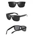 Gafas de sol cuadradas clásicas para hombre, Uv400, marco de verano oscuro, color marrón sólido