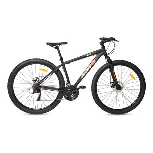 Mountain bike Silverfox MTB Hardtail FM18SI29AM211  2021 frenos de disco mecánico cambios 3 Velocidades y 7 Velocidades color negro  