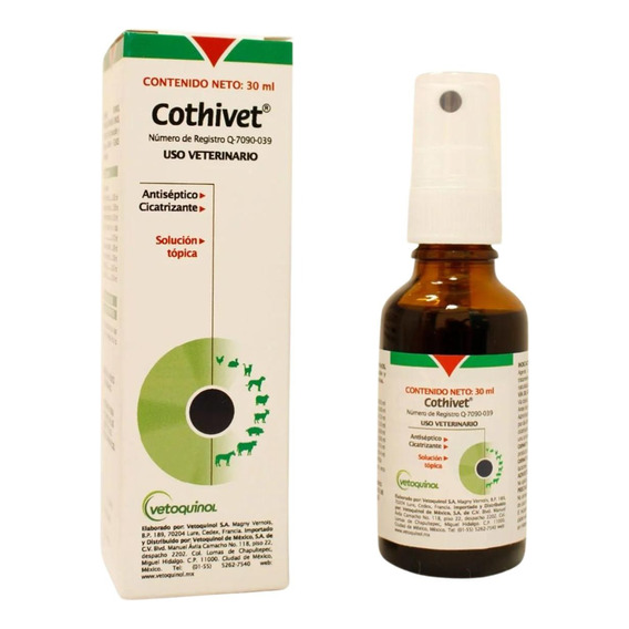 Cothivet Cicatrizante Y Antiséptico Tópico Vetoquinol 30 Ml