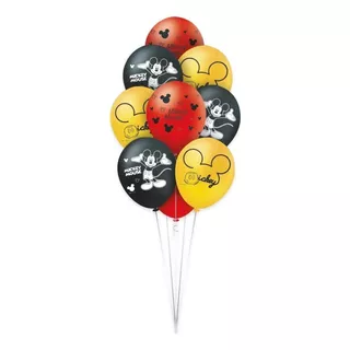 25 Balão Bexigas N9 Decoração Festa Mickey Mouse Disney