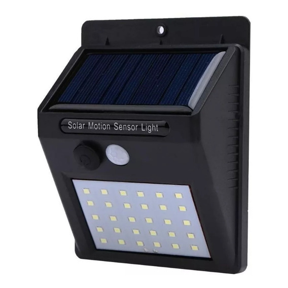 Lampara Solar Foco Potente 20 Led - Sensor Celula Luz Farol 