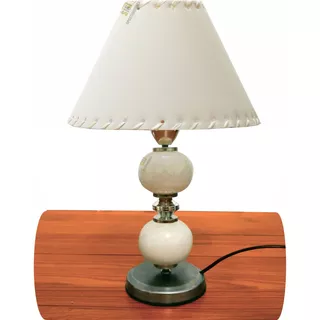 Velador Mesa De Luz Pantalla Elegante Lampara Dormitorio 