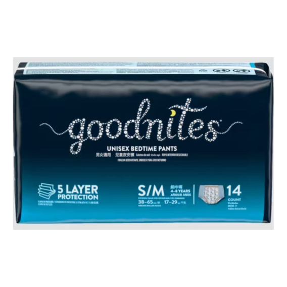 Pañal Goodnites Talla S/m 6pqts X 14 Unidades