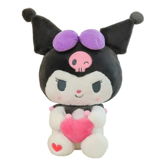 Peluche Kuromi Con Corazón 30cm Peluche Sanrio Hello Kitty
