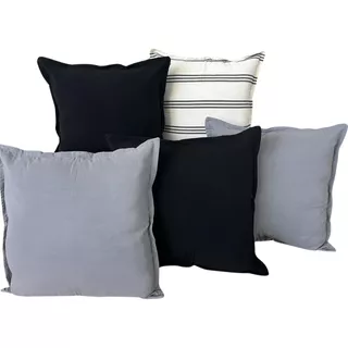 Almohadones Decorativos Tusor Set De 5 Varias Combinaciones