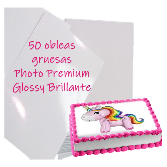 Obleas Doble Grosor 50 Pzas Comestible Gruesas Brillantes 