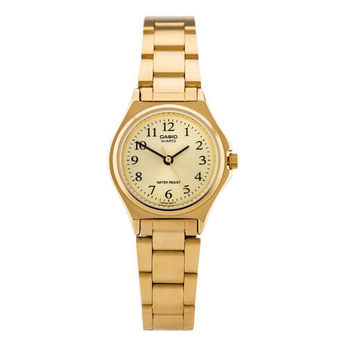 Reloj Casio Mujer Ltp-1130n 9b Acero Dorado Fondo Dorado