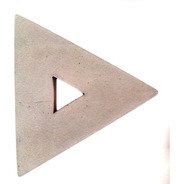 Banco Cemento Y Metal Minimalista Triangular