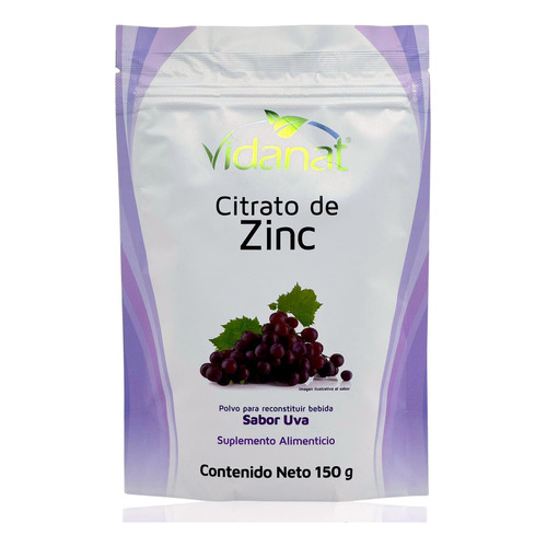 Citrato De Zinc 150 G Sabor Uva Vidanat